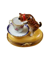 Rochard Limoges Boxes Cat w/Milk