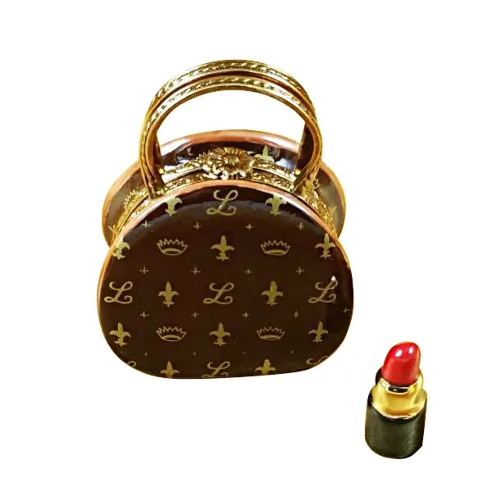 Rochard Limoges Boxes Designer Purse With Lipstick