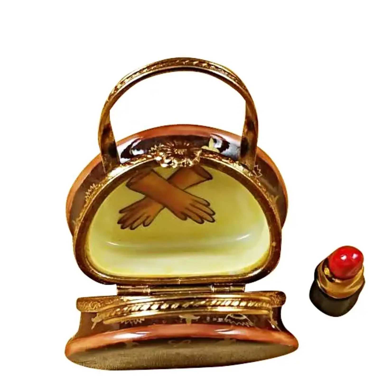 Rochard Limoges Boxes Designer Purse With Lipstick