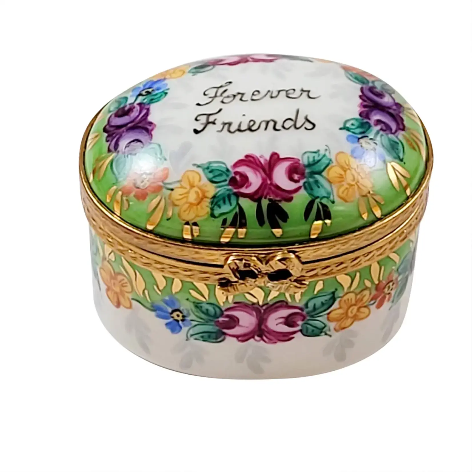 Rochard Limoges Boxes Forever Friends With Flowers
