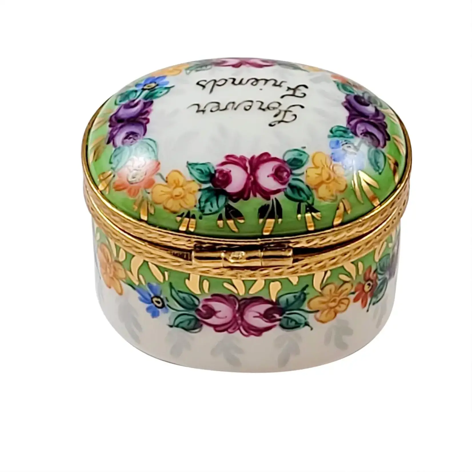 Rochard Limoges Boxes Forever Friends With Flowers