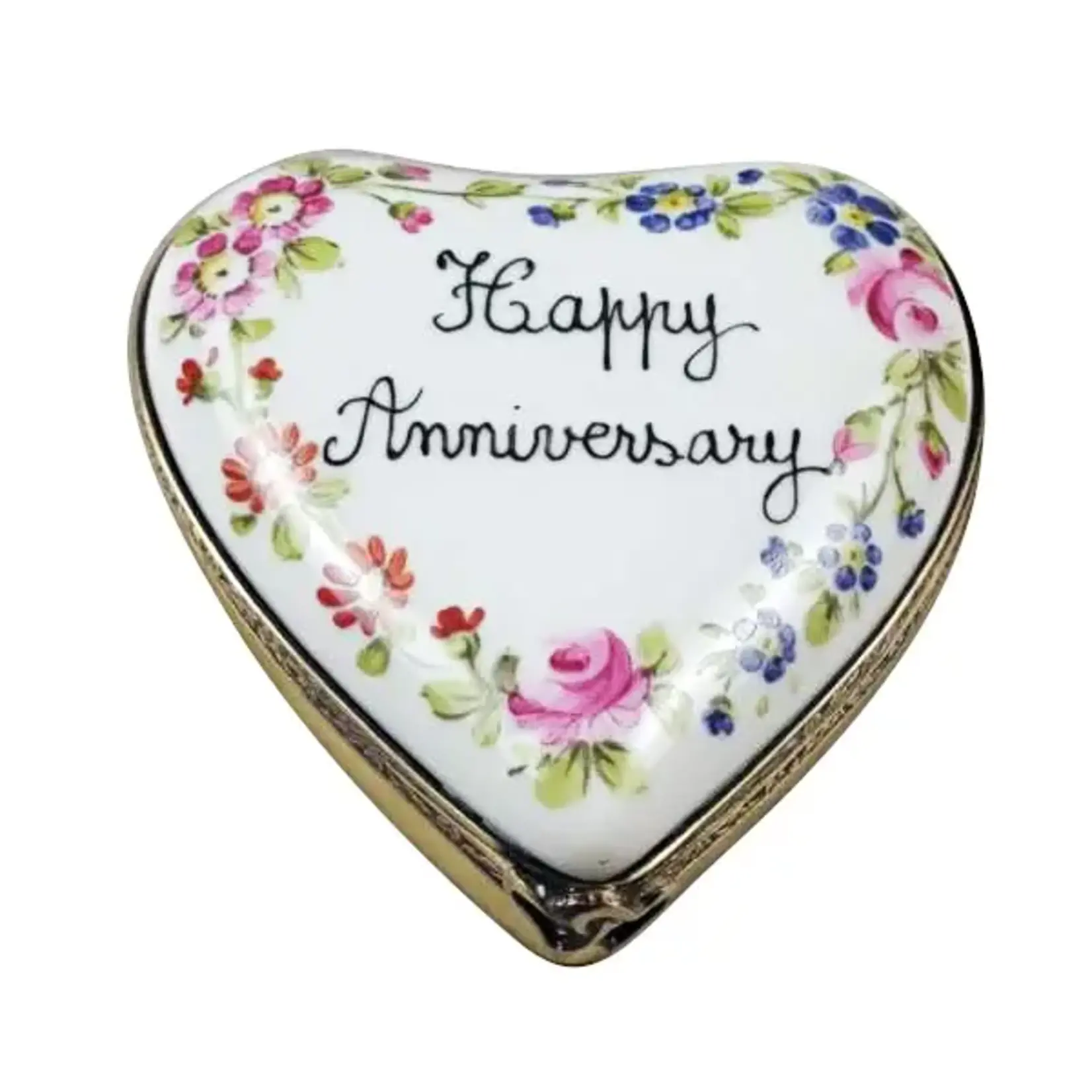 Rochard Limoges Boxes Happy Anniversary Heart