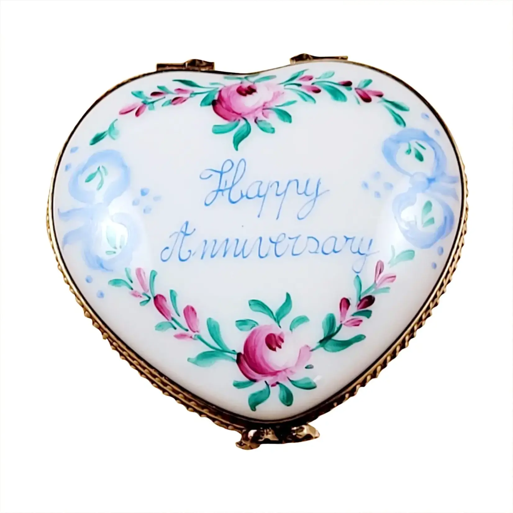 Rochard Limoges Boxes Happy Anniversary Heart - 50th