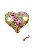 Rochard Limoges Boxes Heart - Key To My Heart