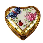 Rochard Limoges Heart-Butterfly On Gold Base