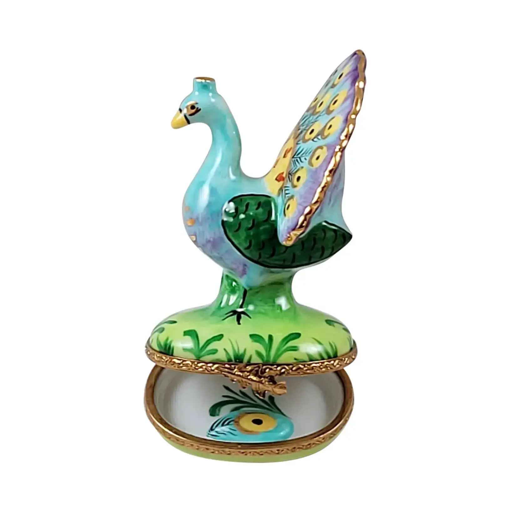 Rochard Limoges Peacock with Removable Feather
