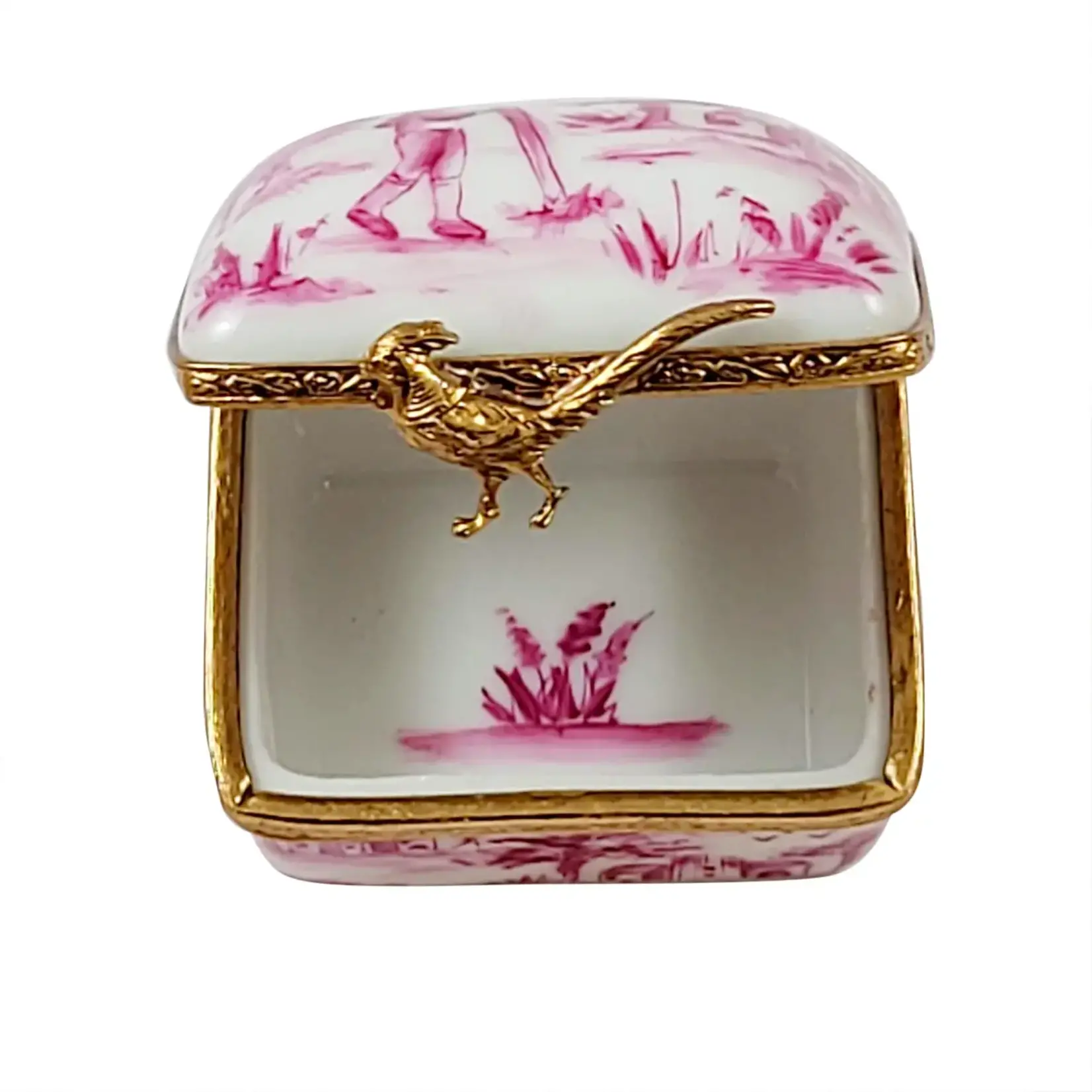Rochard Limoges Boxes Pink Toile Box