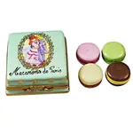 Rochard Limoges Boxes Square Box With Macarons De Paris
