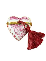 Rochard Limoges Boxes Heart Pink Angel w/Tassel