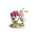 MacKenzie-Childs Touch of Pink bunny Egg Cart