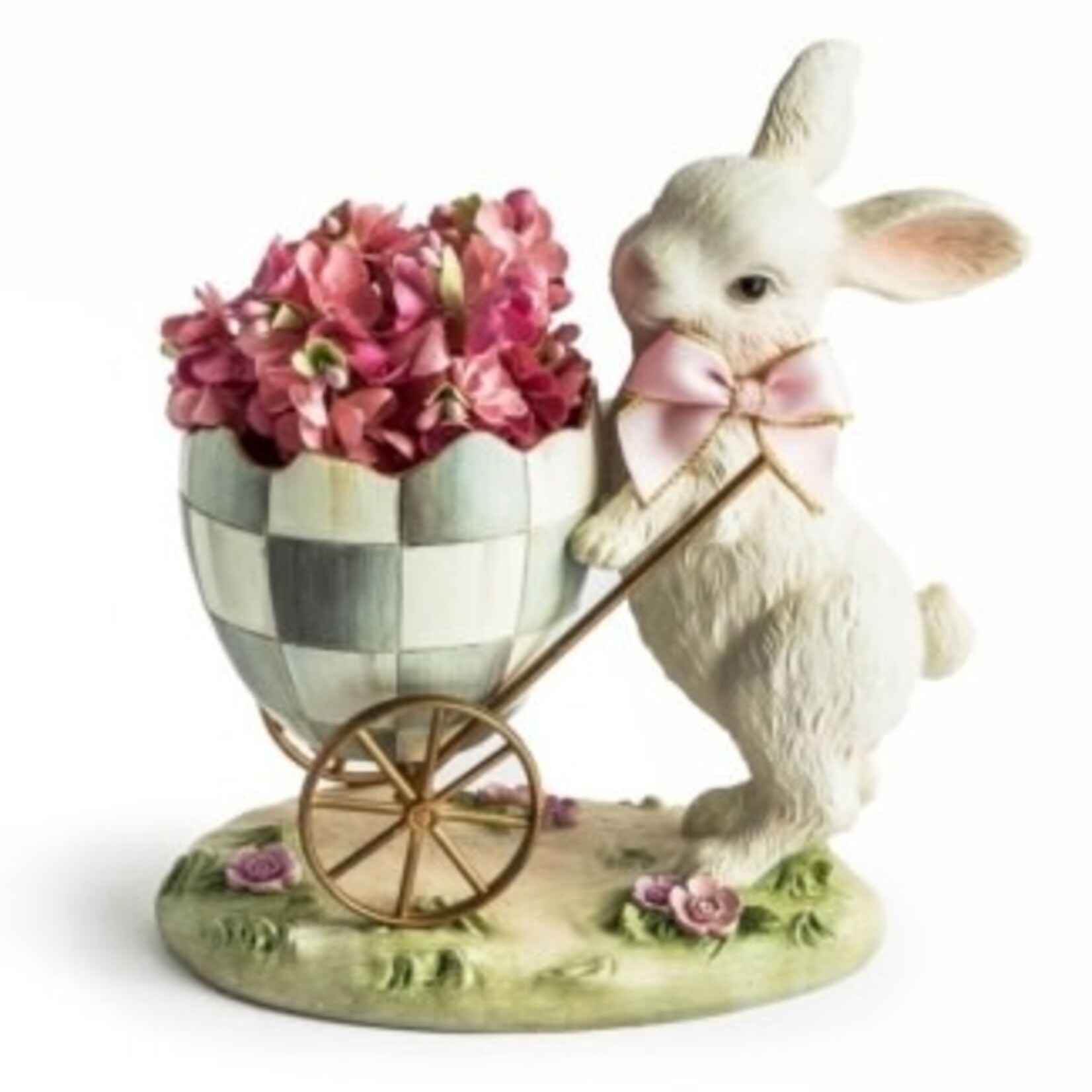 MacKenzie-Childs Touch of Pink bunny Egg Cart