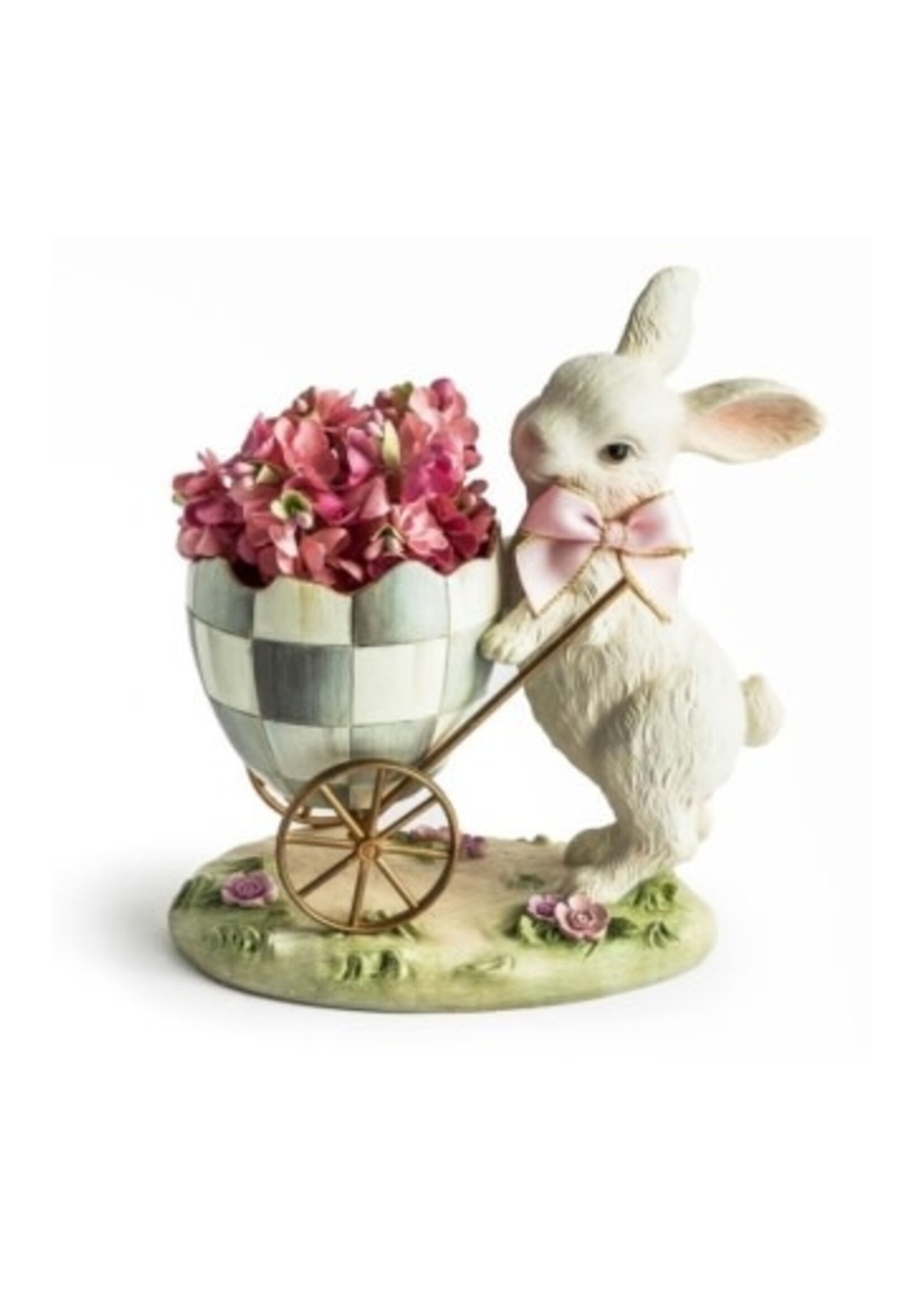 MacKenzie-Childs Touch of Pink bunny Egg Cart