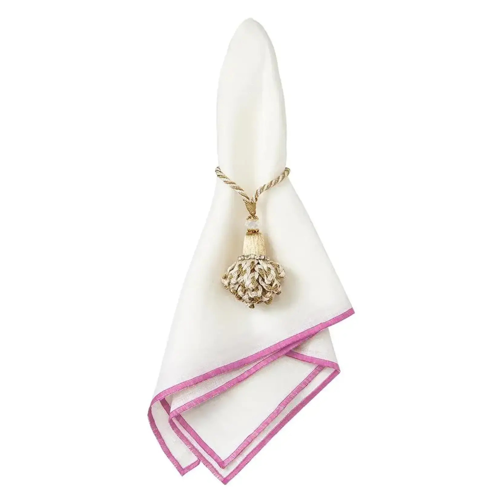 Mode Living Marbella Napkin Rings Gold/Ivory Set of 4