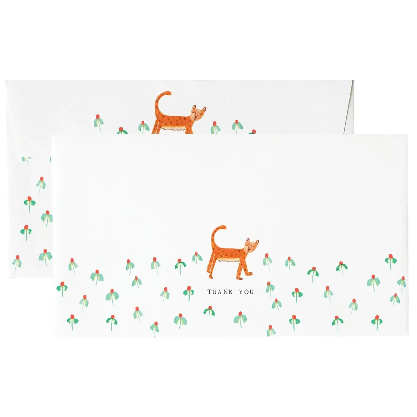 Spotted Cheetah Thank You Card_Blank Inside