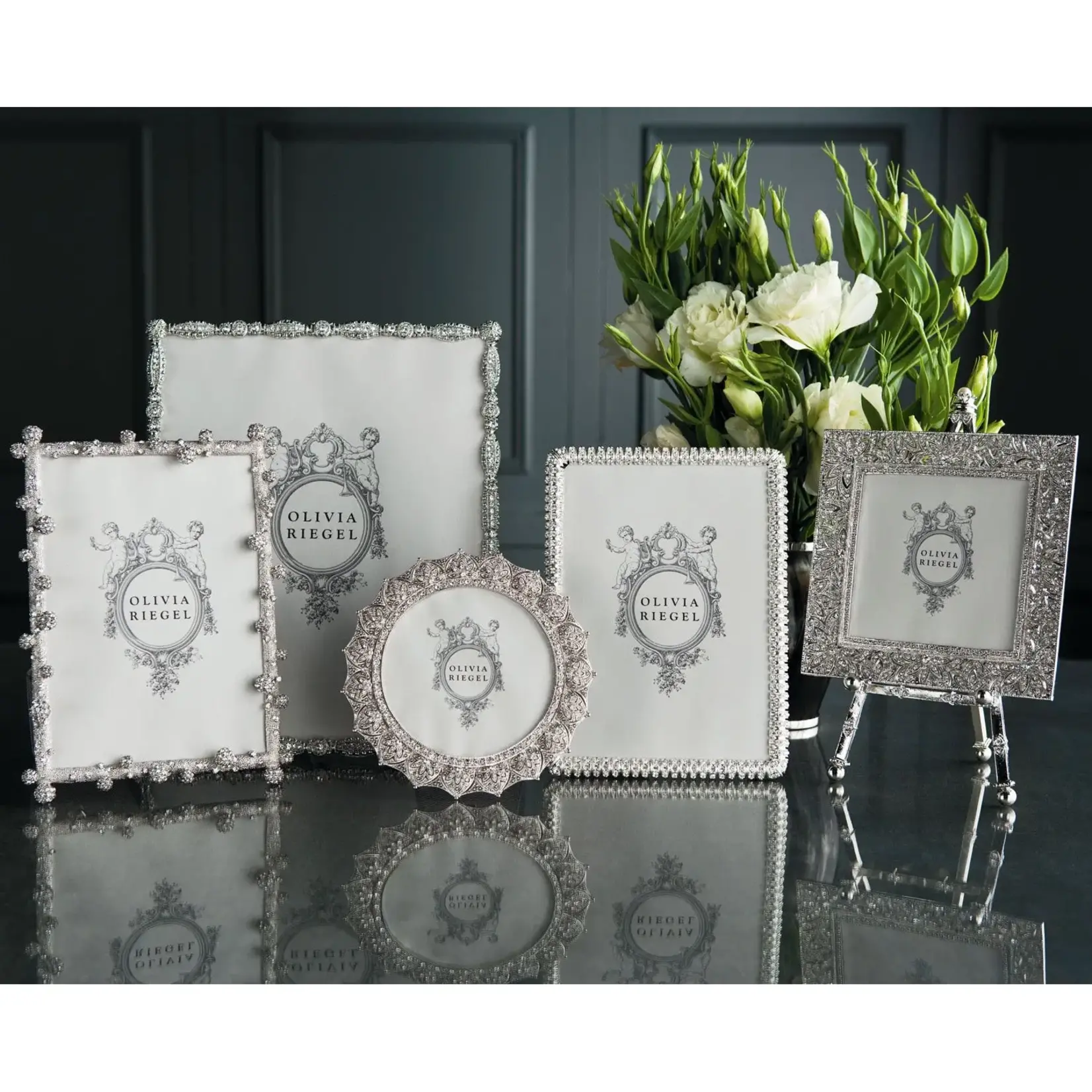 Olivia Riegel Windsor 4" x 4" Frame on Easel Silver