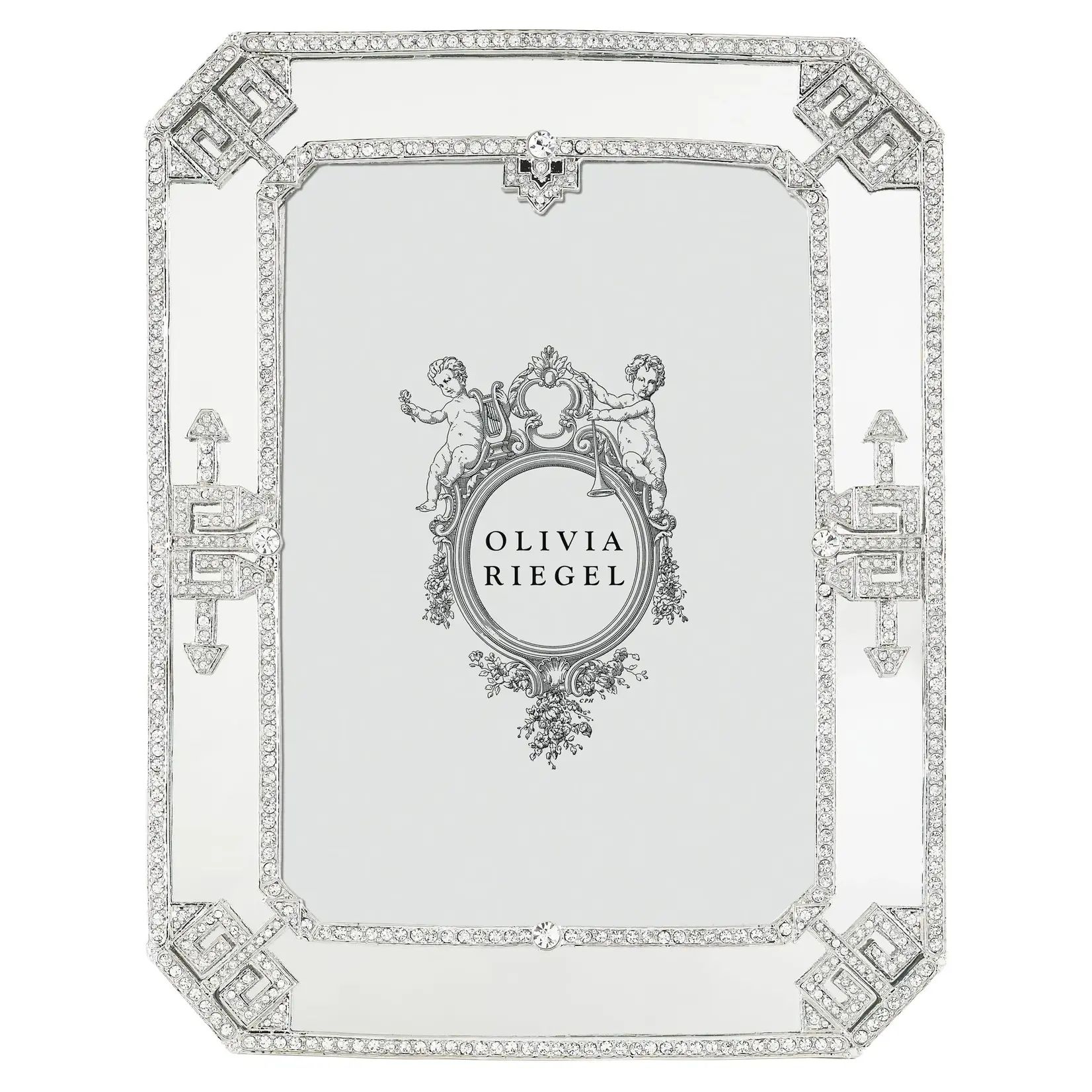 Olivia Riegel Deco Mirror 5" x 7" Frame Silver