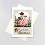 Rifle Paper Company Little Girl With Lacy Bouquet - Valentine's Day Card