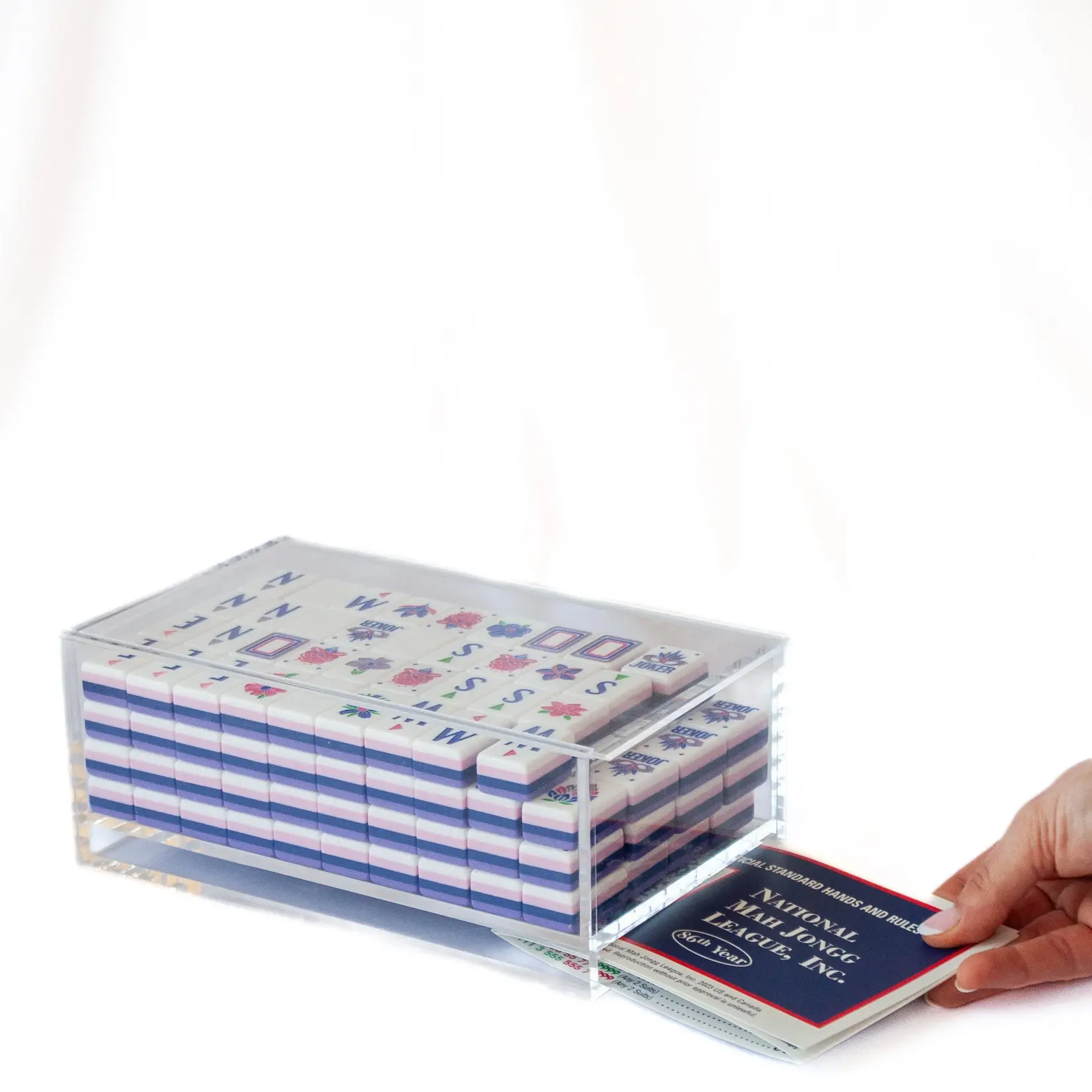 Oh My Mahjong Mahjong Acrylic Box - Clear Lid