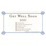 Quiplip Get Well Soon IOU Card