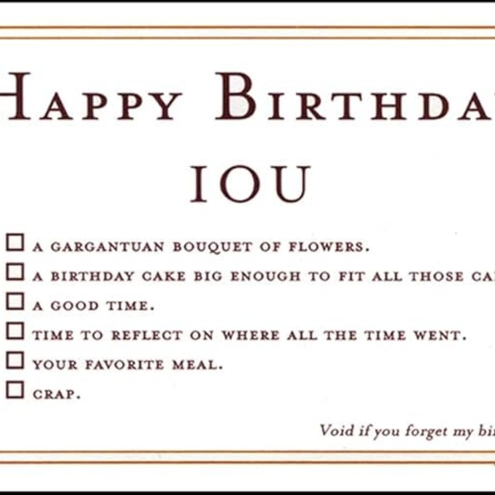 Quiplip Happy Birthday IOU - yellow