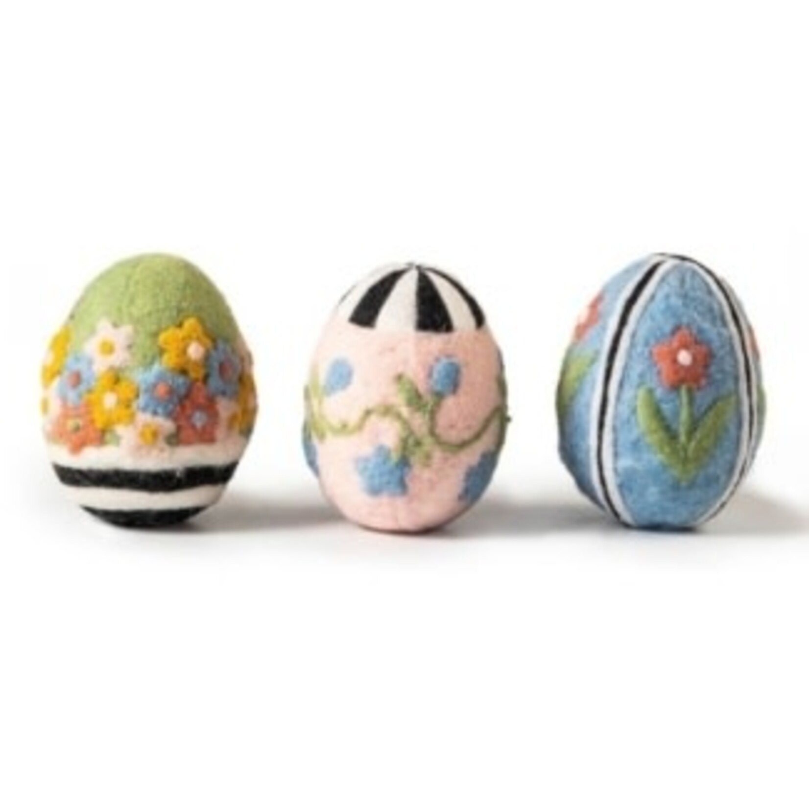 MacKenzie-Childs Spring Fling Felted Eggs - Set of 3