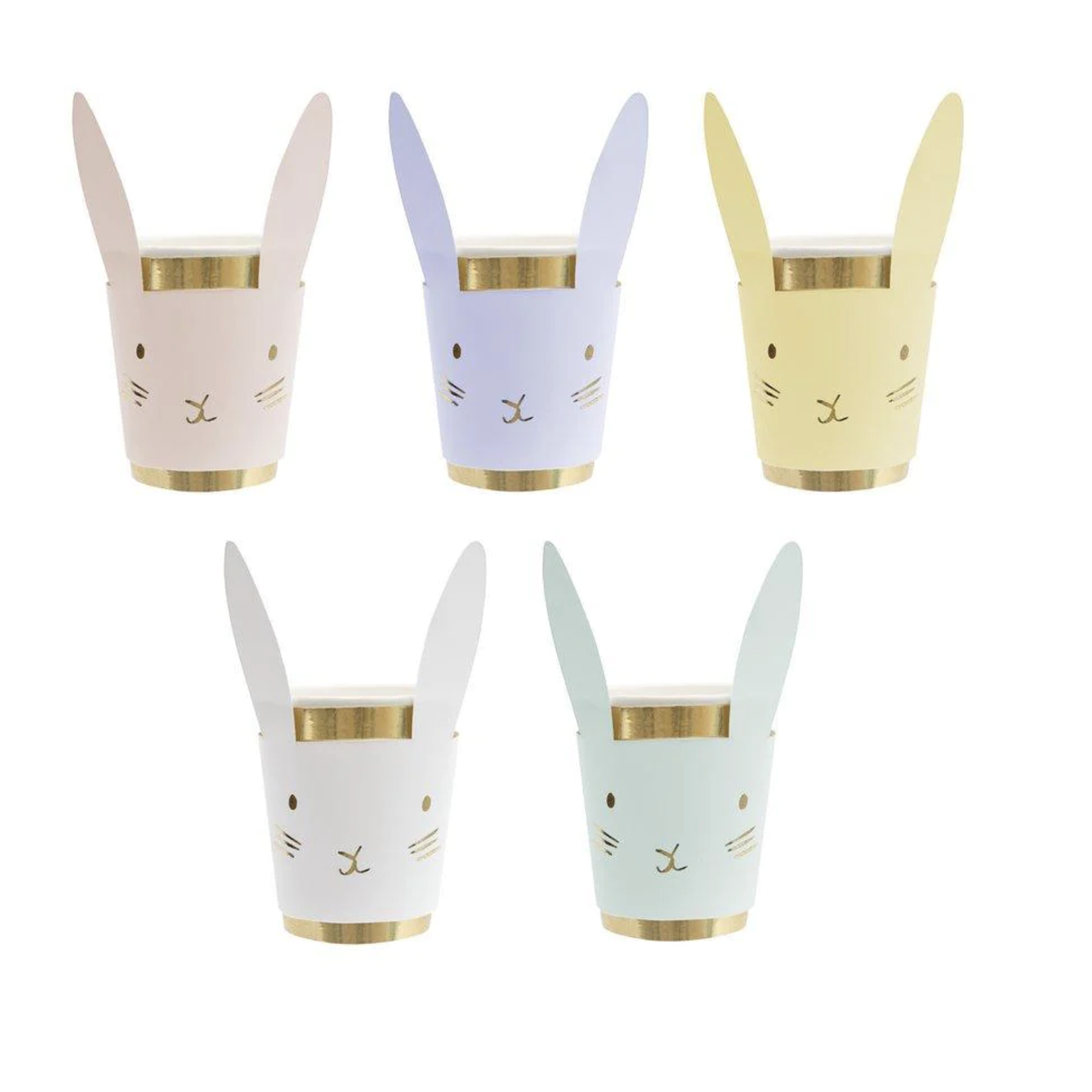 Meri Meri Pastel Bunny Cups 8 pack (5 Colors)