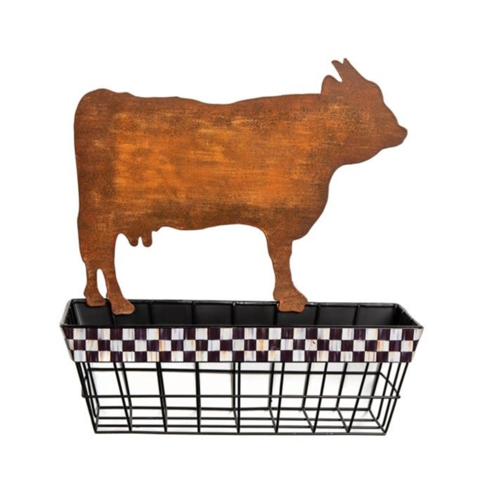 MacKenzie-Childs MacKenzie-Childs Courtly Check Cow Wall Basket