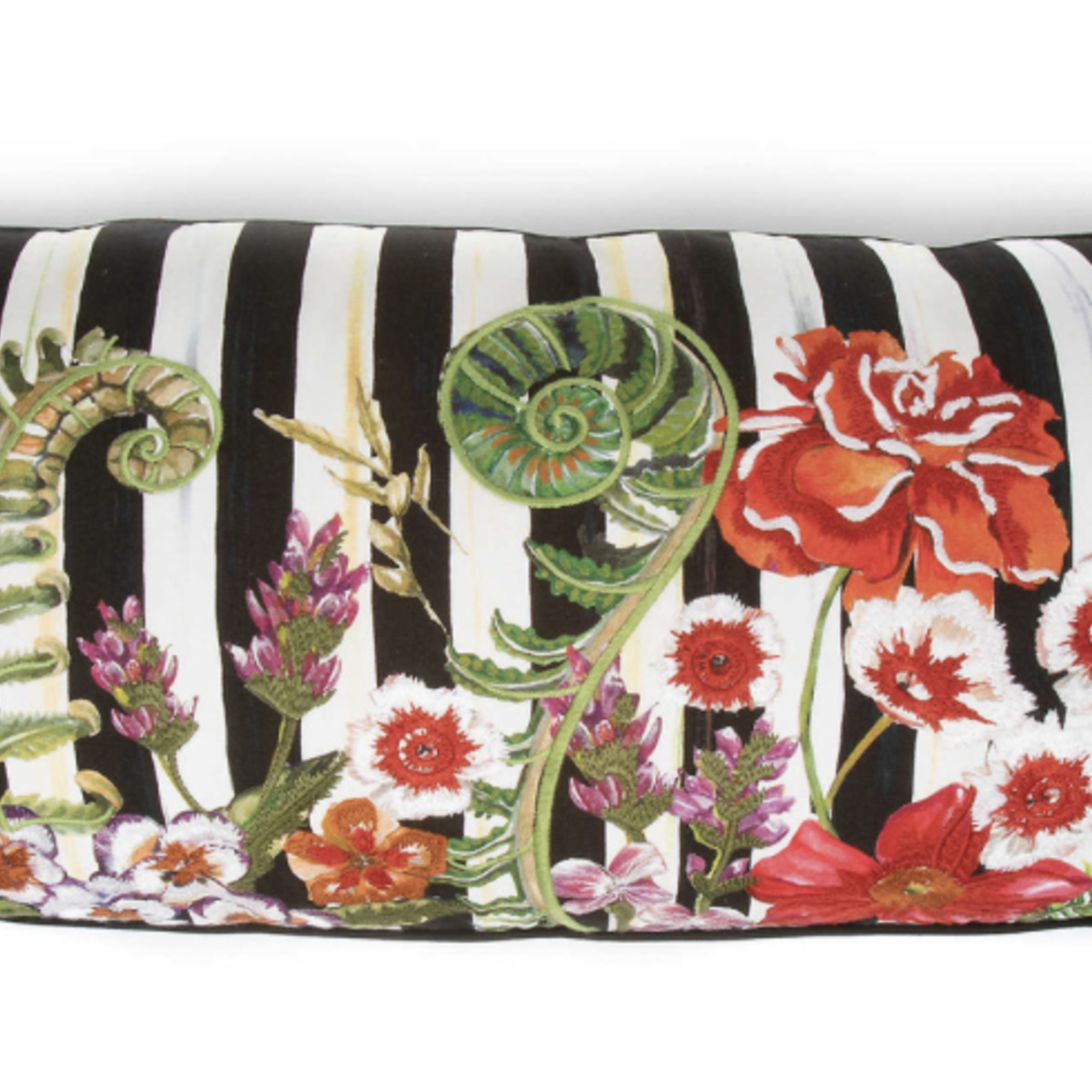 MacKenzie-Childs Fern & Flora Long Lumbar Pillow