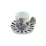 MacKenzie-Childs Butterfly Toile Mug and Saucer Set