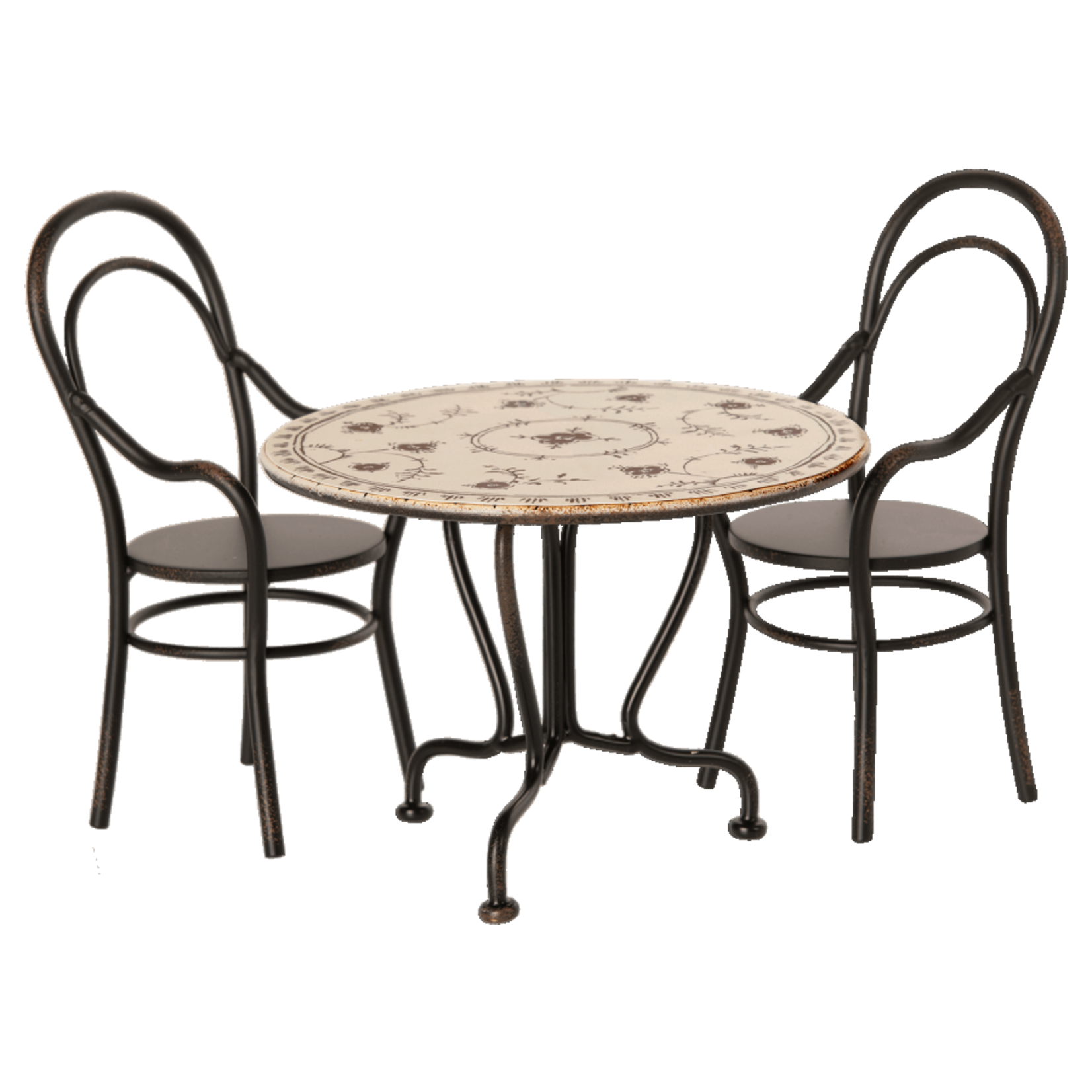 Maileg USA Dining Table Set w/ 2 Chairs, Mini