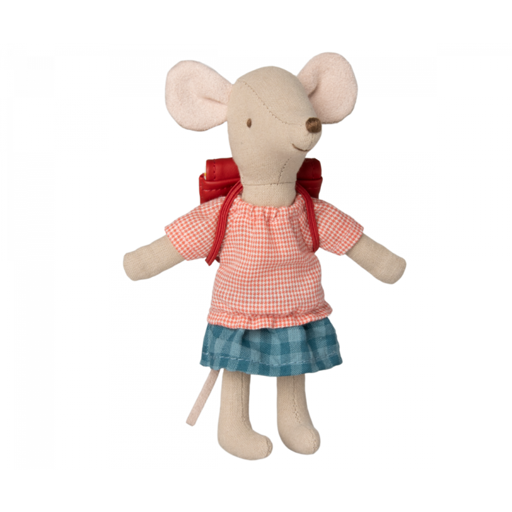 Maileg USA Tricycle Mouse, Big Sister with Bag - Red