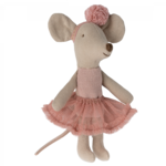 Maileg USA Ballerina Mouse, Little Sister - Rose
