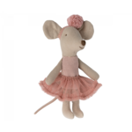 Maileg USA Ballerina Mouse, Little Sister - Rose