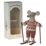 Maileg USA Winter Mouse with Ski Set, Mum