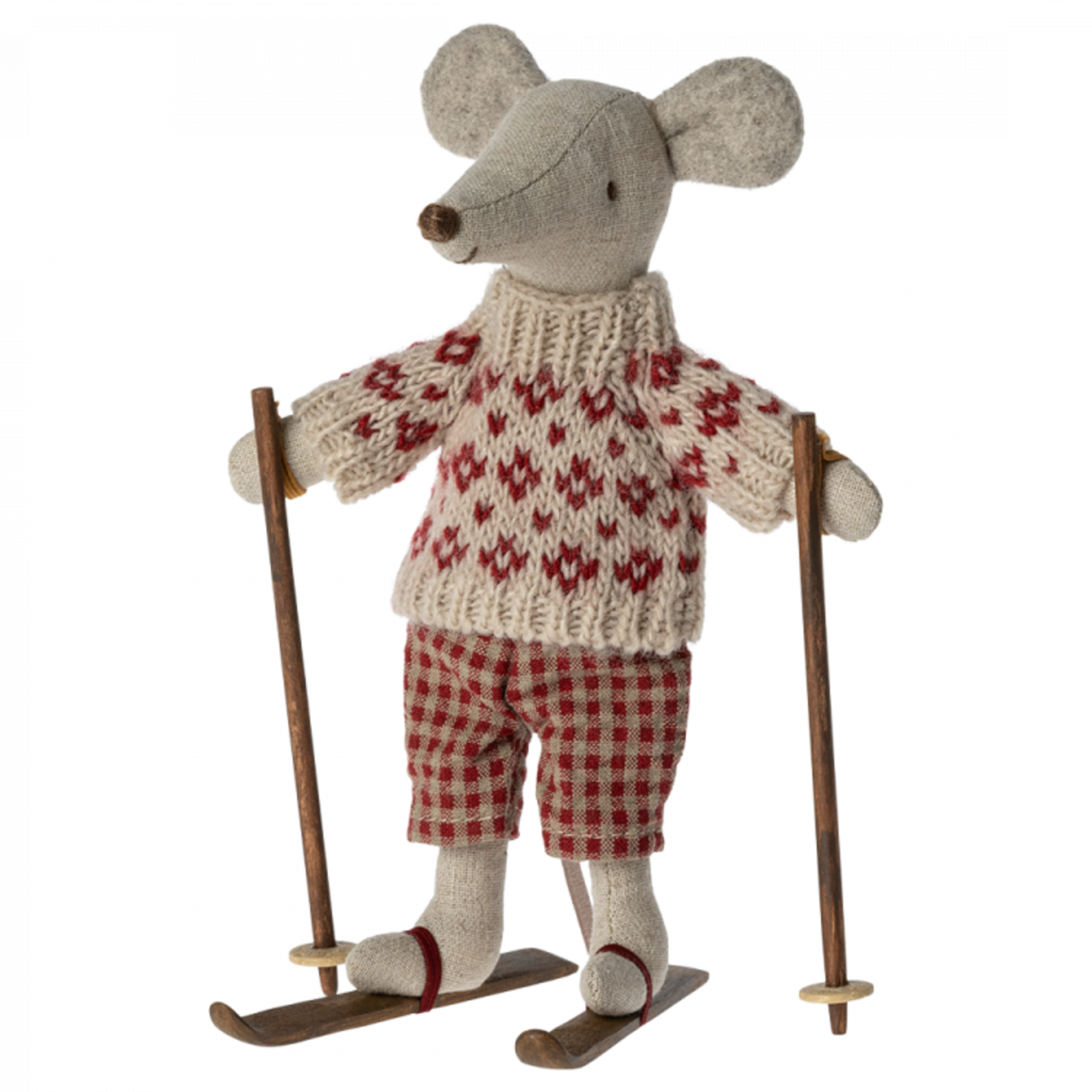 Maileg USA Winter Mouse with Ski Set, Mum