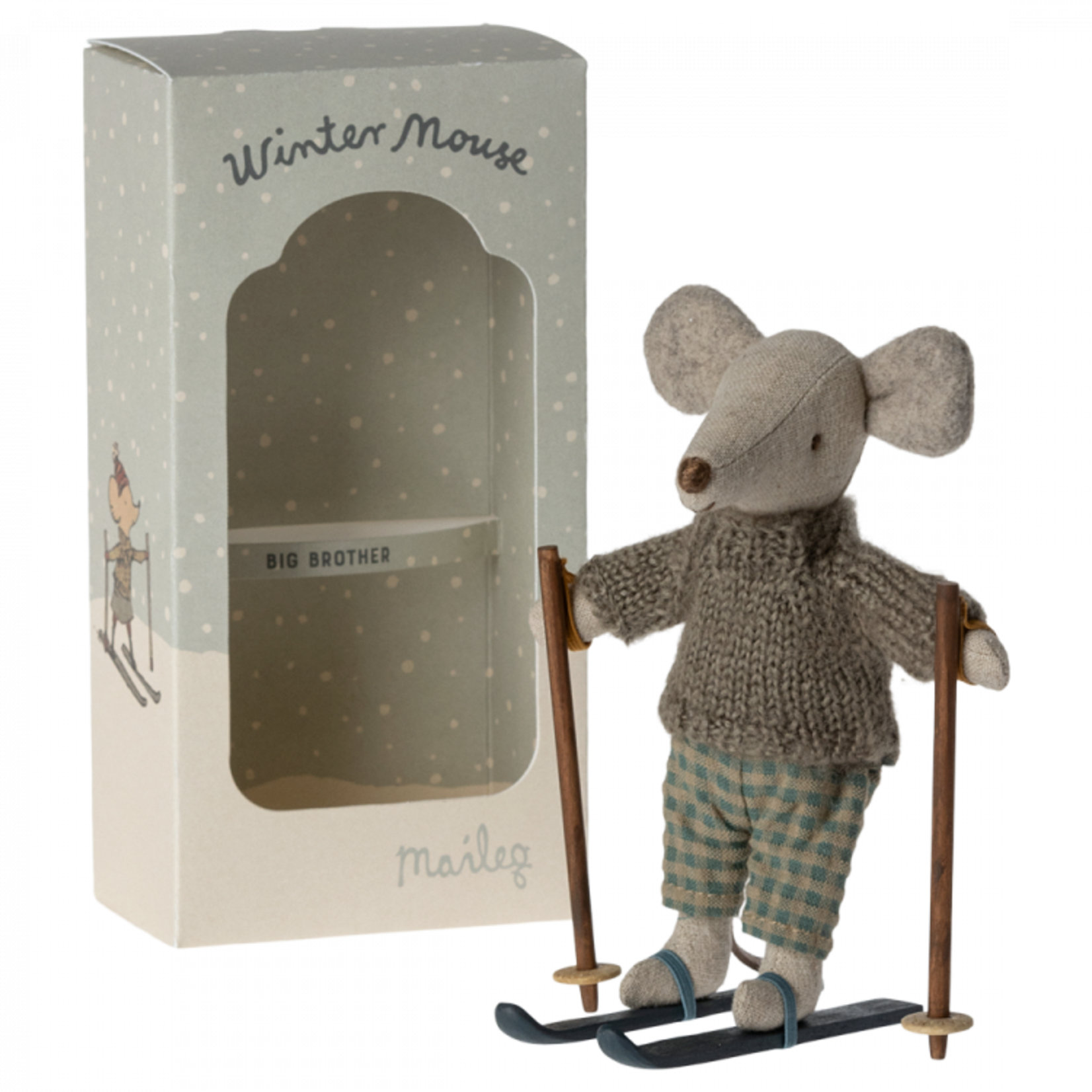 Maileg USA Winter Mouse with Ski Set, Big Brother