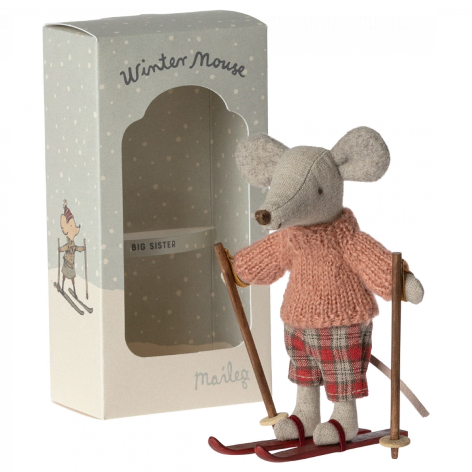 Maileg USA Winter Mouse with Ski Set, Big Sister