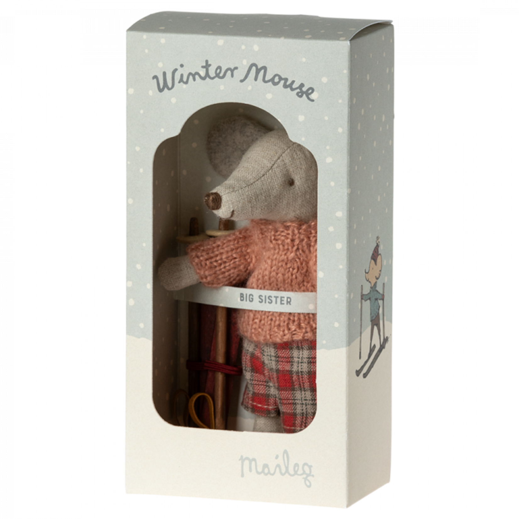 Maileg USA Winter Mouse with Ski Set, Big Sister