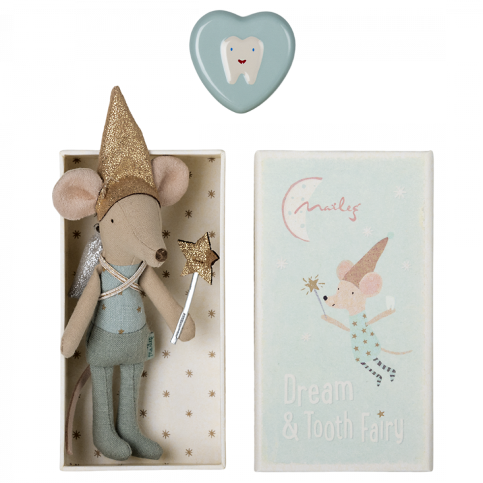 Maileg USA Tooth Fairy Mouse in Matchbox - Blue
