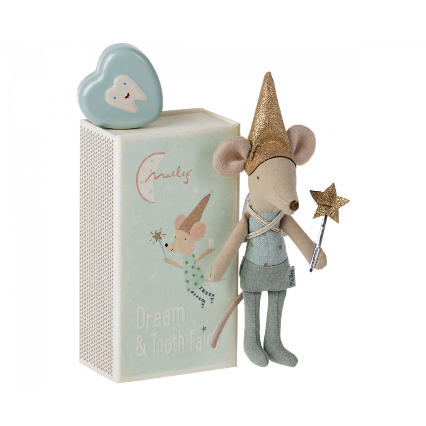 Maileg USA Tooth Fairy Mouse in Matchbox - Blue