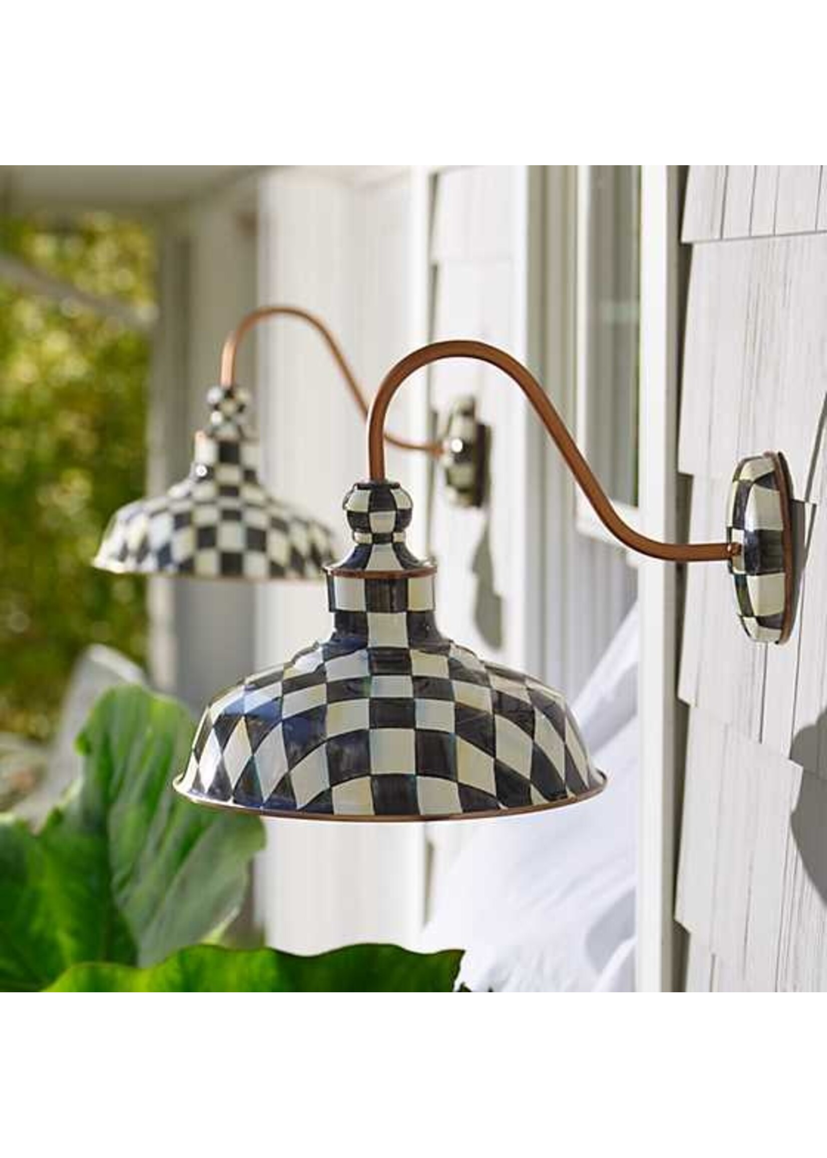 MacKenzie-Childs Courtly Check 12" Barn Sconce