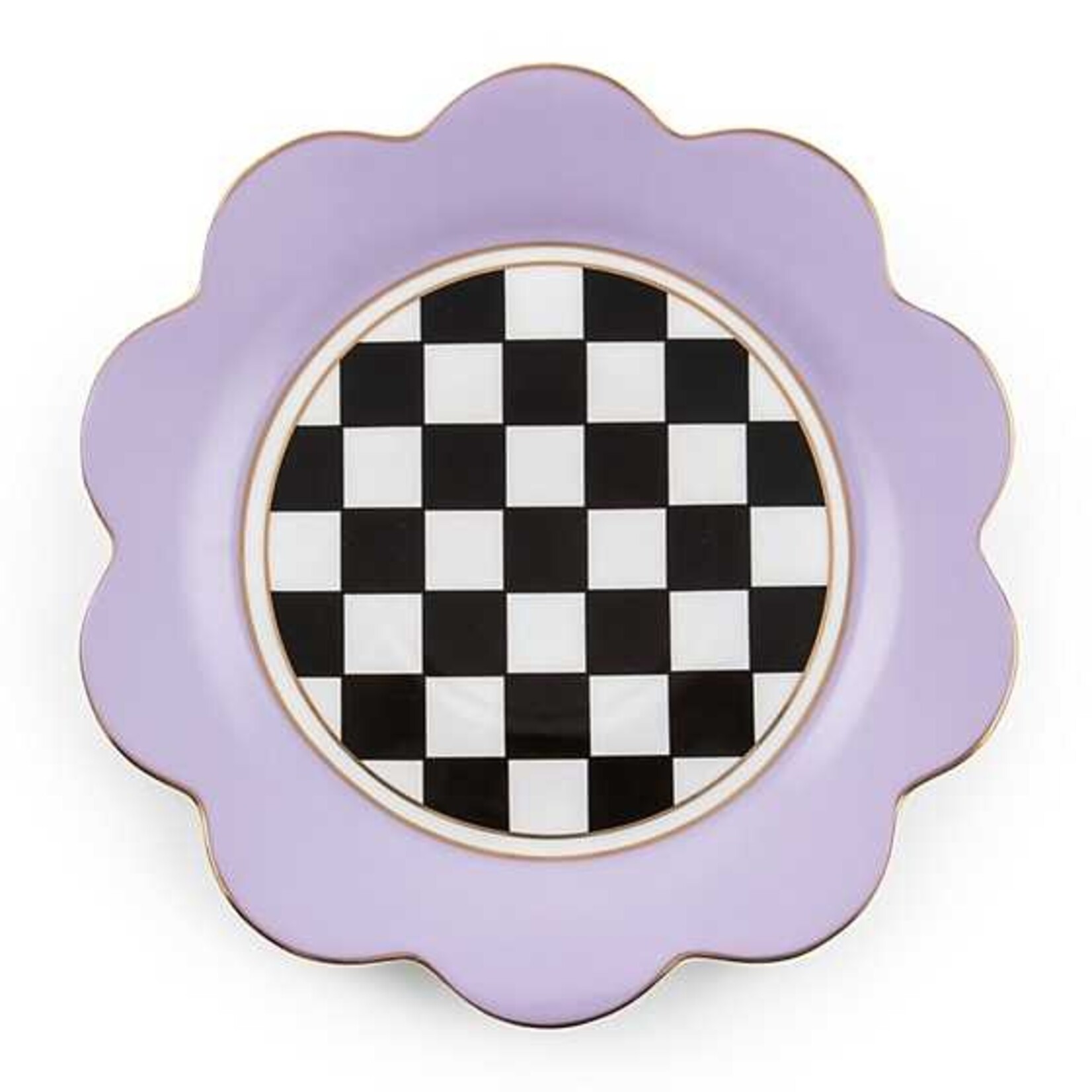 MacKenzie-Childs Butterfly Toile Lavender Dinner Plate