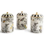 MacKenzie-Childs Butterfly Toile Canisters - Set of 3