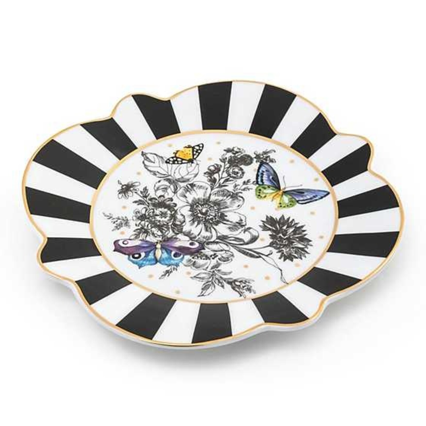 MacKenzie-Childs Butterfly Toile Salad Plate