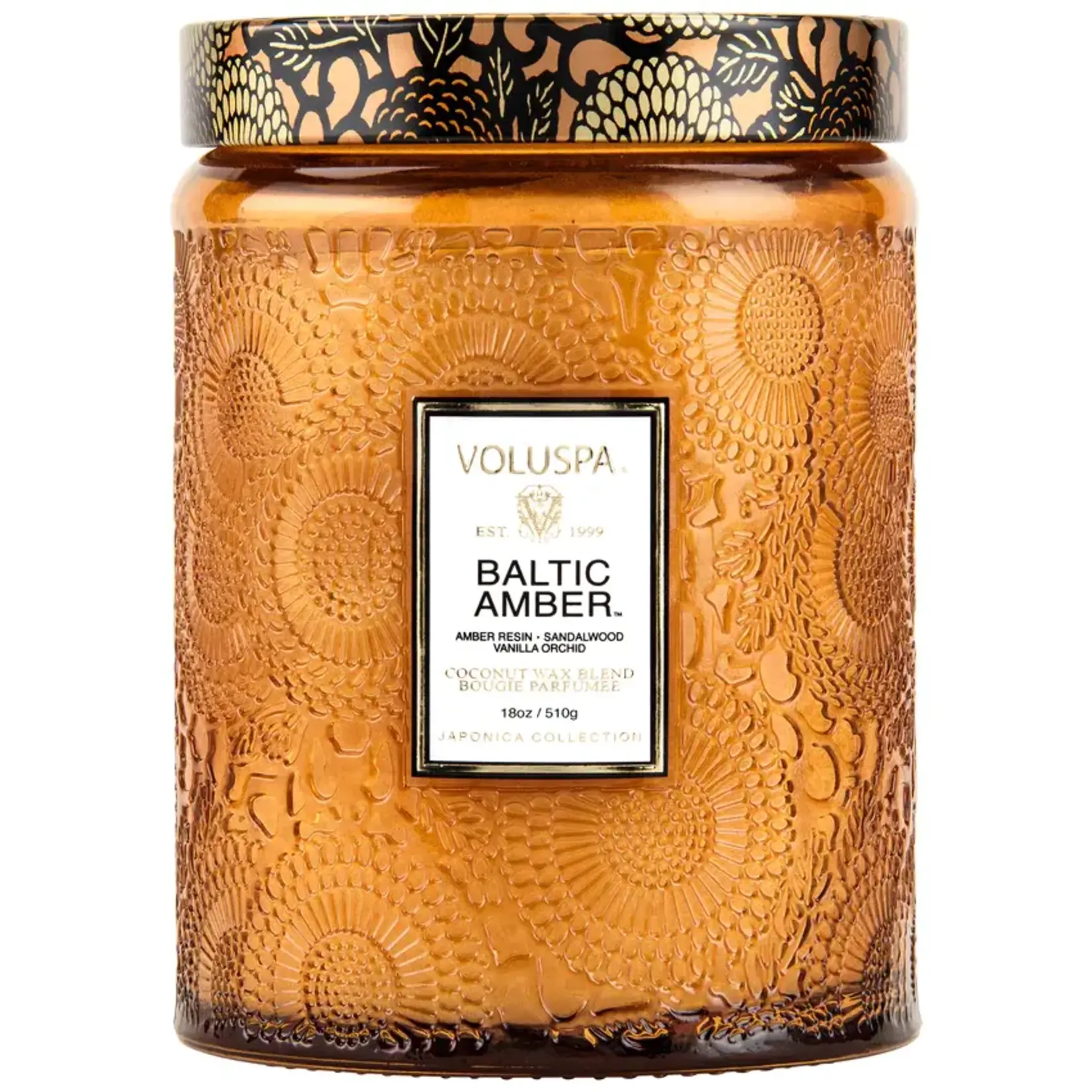 Voluspa Flame and Wax Baltic Amber Large Jar Candle