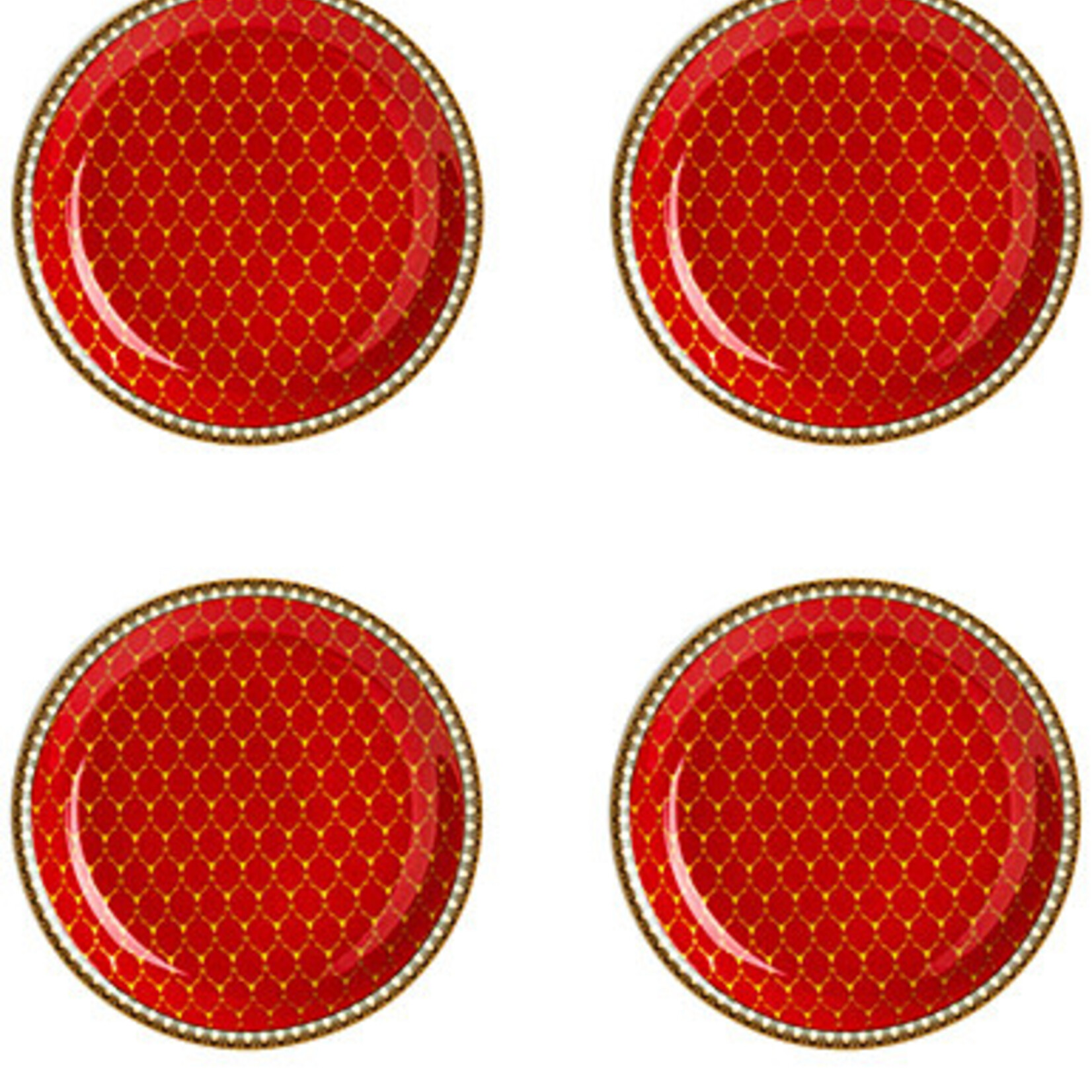Halcyon Days AntlerTrellis-RED-Coasters-S/4