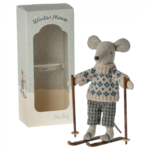 Maileg USA Winter Mouse with Ski Set, Dad