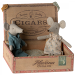 Maileg USA Mum and Dad Mice in Cigarbox