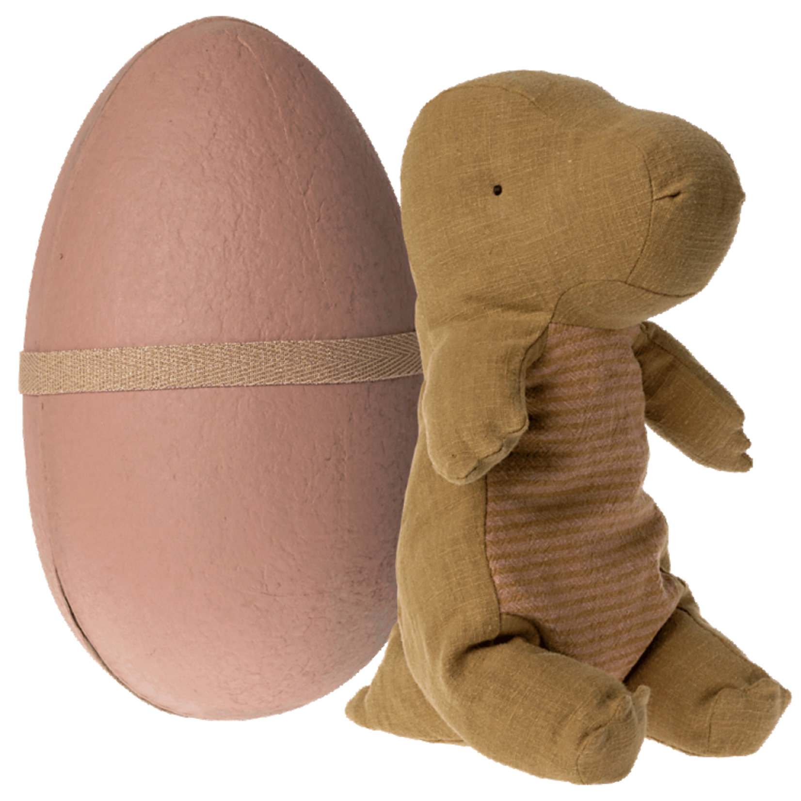 Maileg USA Gantosaurus in Egg, Medium - Dark Ocher