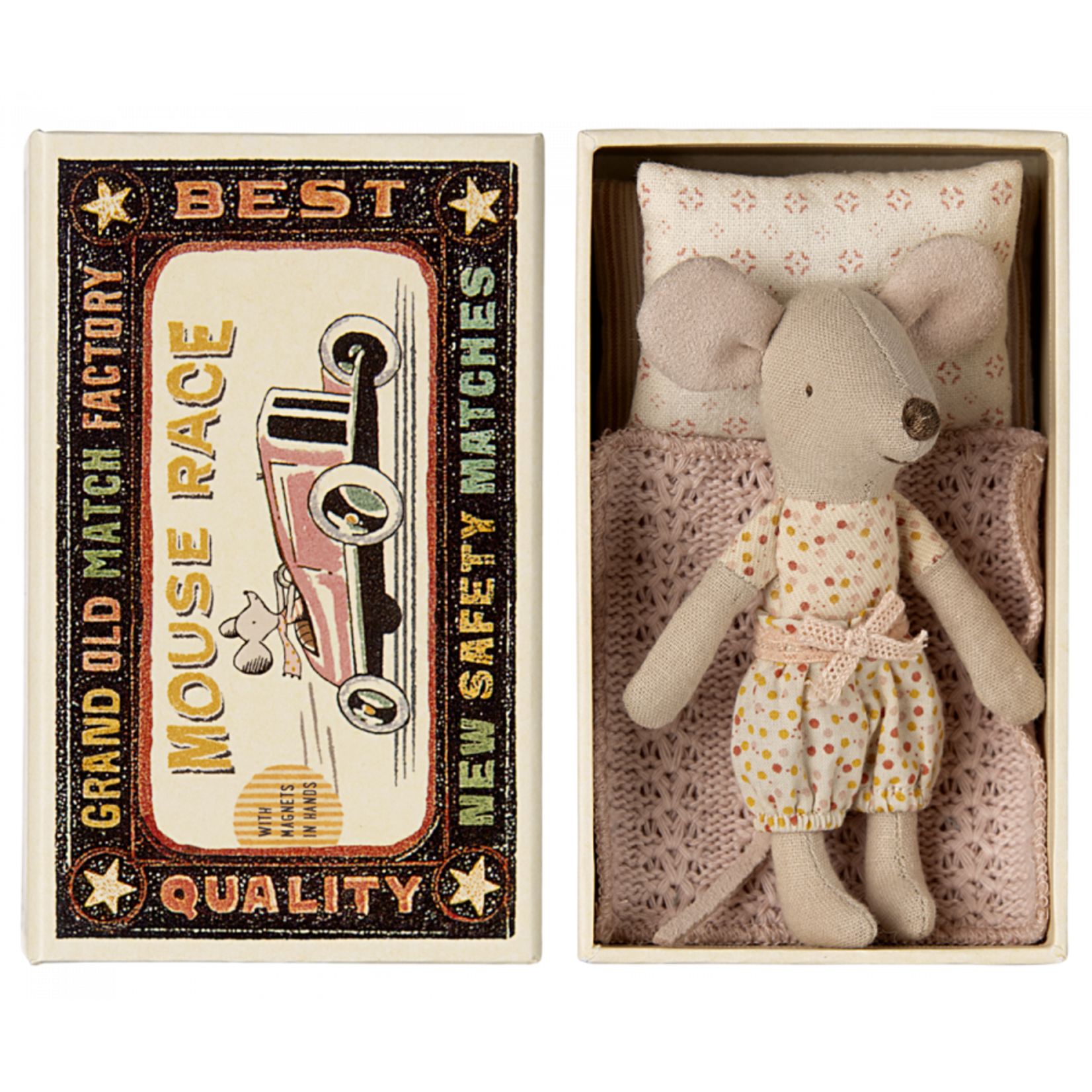 Maileg USA Little Sister Mouse in Matchbox